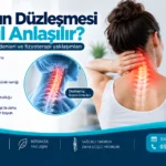 Boyun düzleşmesi ve servikal postür değerlendirmesini gösteren fizyoterapi görseli