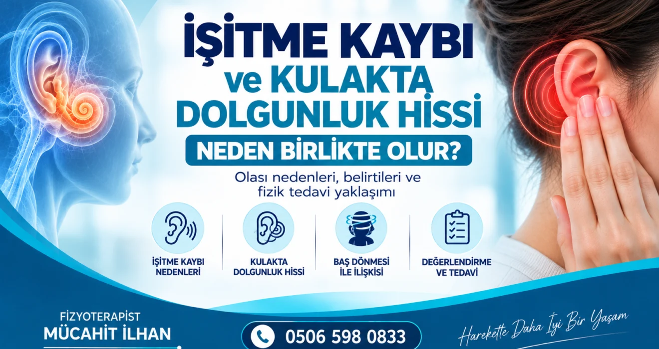 İşitme kaybı ve kulakta dolgunluk hissinin nedenlerini gösteren görsel