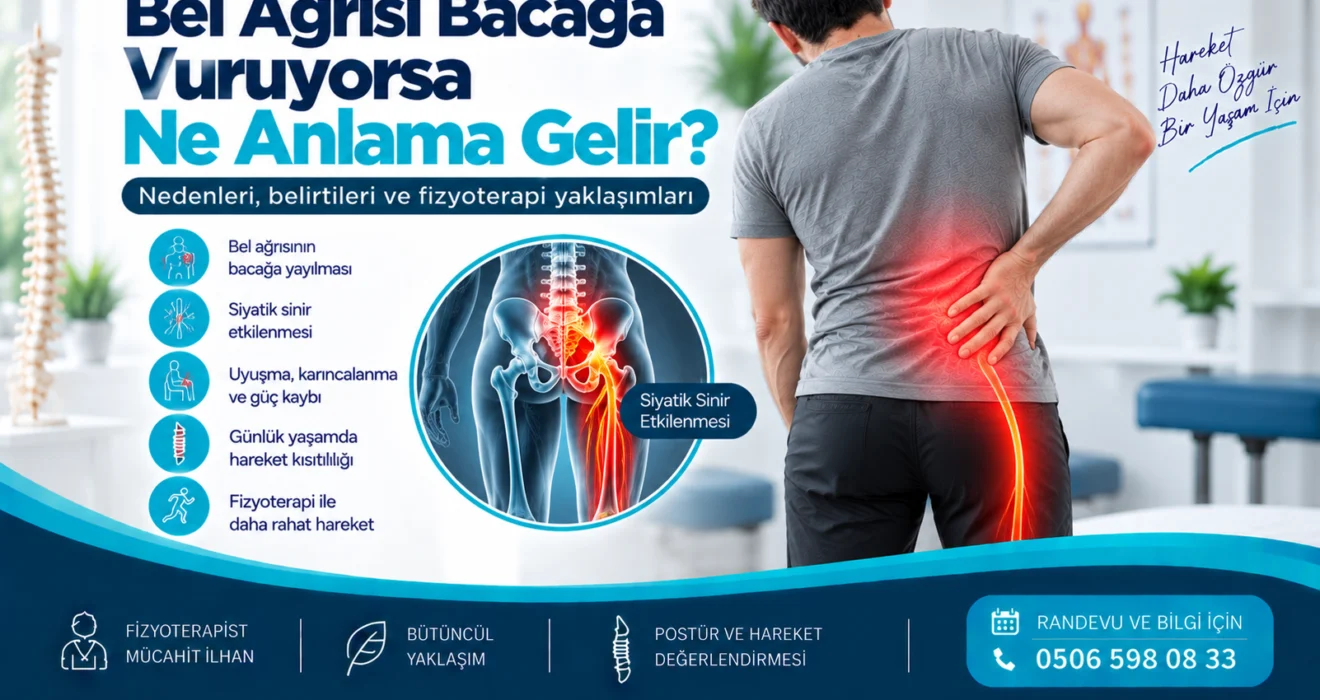 Bel Ağrısı Bacağa Vuruyorsa Ne Anlama Gelir? için anatomik görsel ve fizyoterapi değerlendirmesi