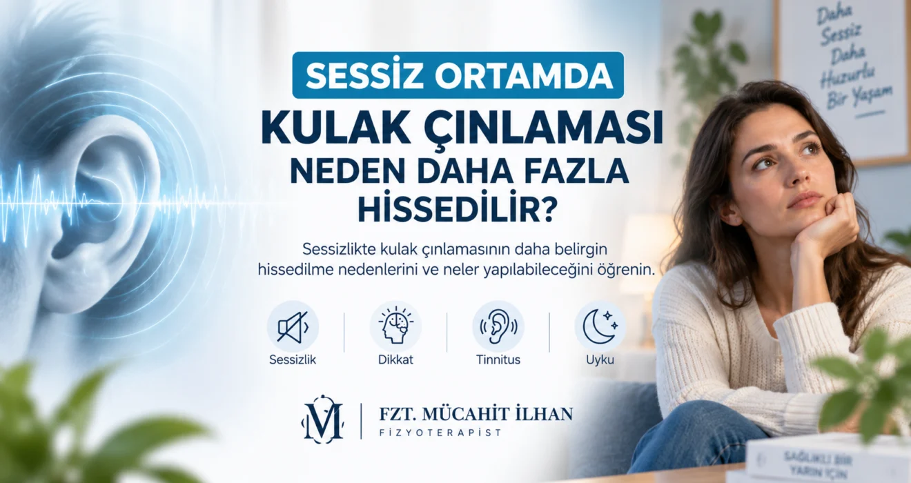 Sessizlikte kulak çınlaması neden artar konulu bilgilendirme görseli