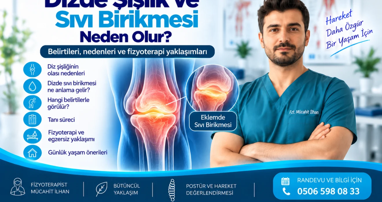 Dizde Şişlik ve Sıvı Birikmesi Neden Olur? – fizyoterapi ve anatomik değerlendirme görseli