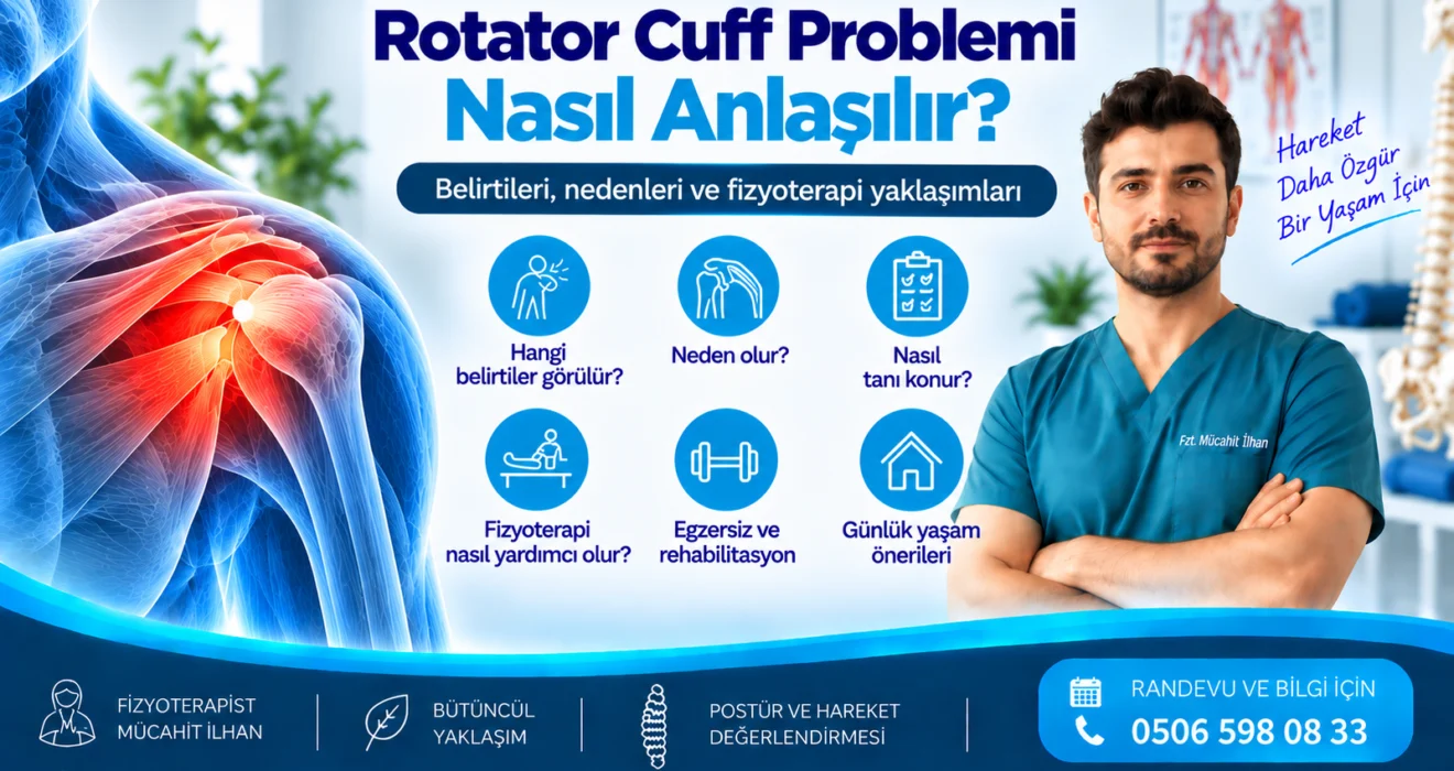 Rotator Cuff Problemi Nasıl Anlaşılır? – anatomik ve fizyoterapi odaklı bilgilendirme görseli