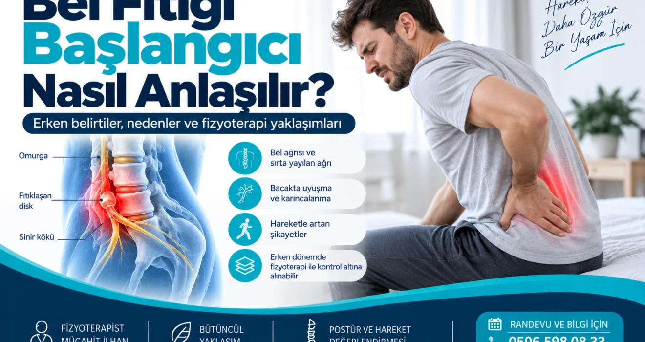Bel Fıtığı Başlangıcı Nasıl Anlaşılır? fizyoterapi değerlendirmesi ve anatomik bölge görseli